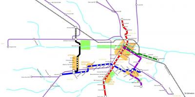 Light rail Houston kaart bekijken