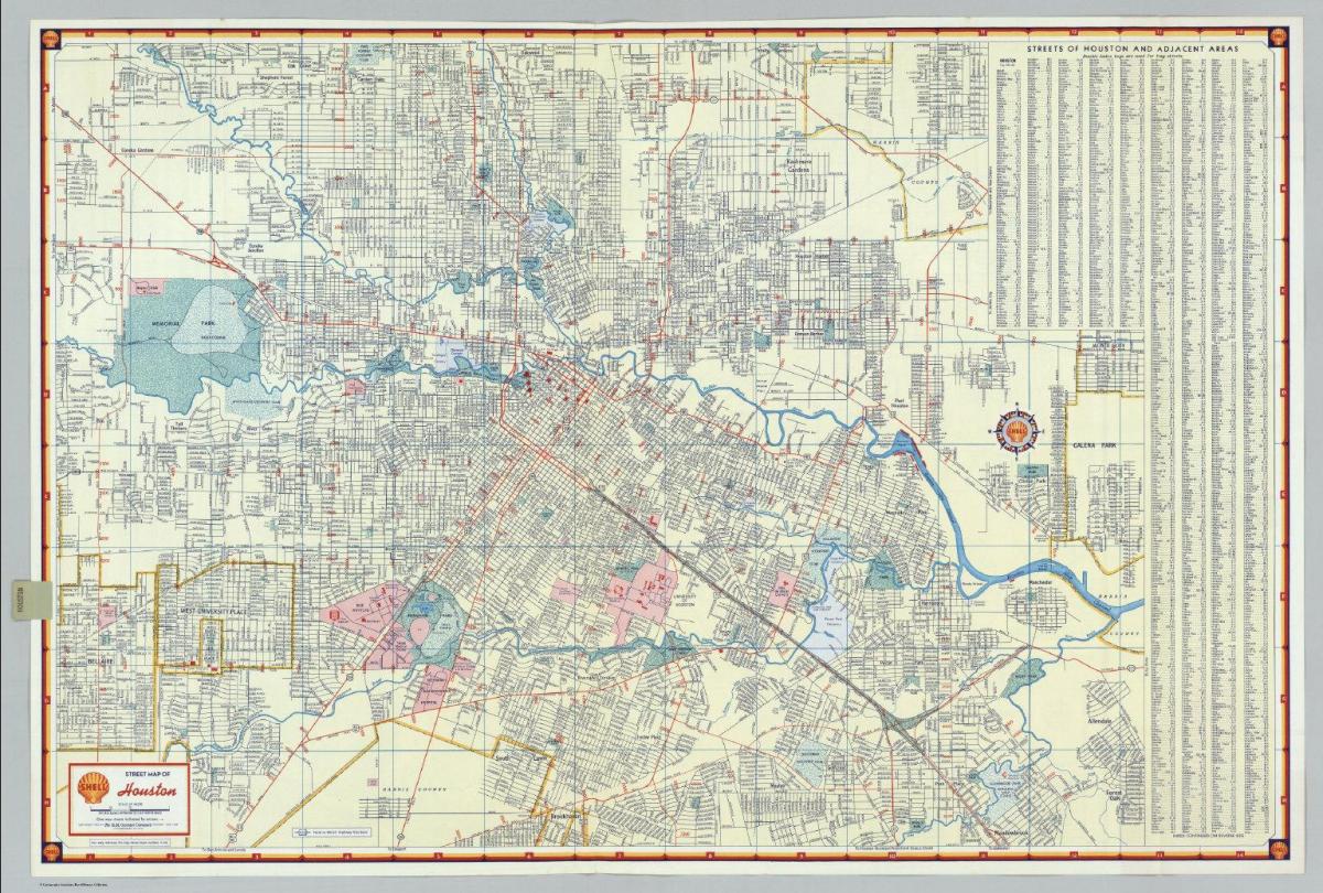 straat kaart van Houston