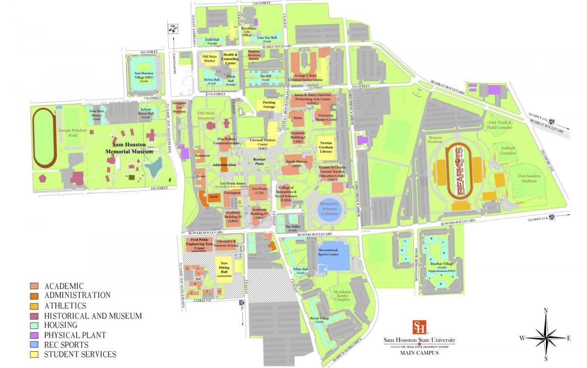 universiteit van Houston kaart bekijken