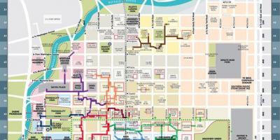Het centrum van Houston tunnel kaart