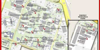 Kaart van de universiteit van Houston